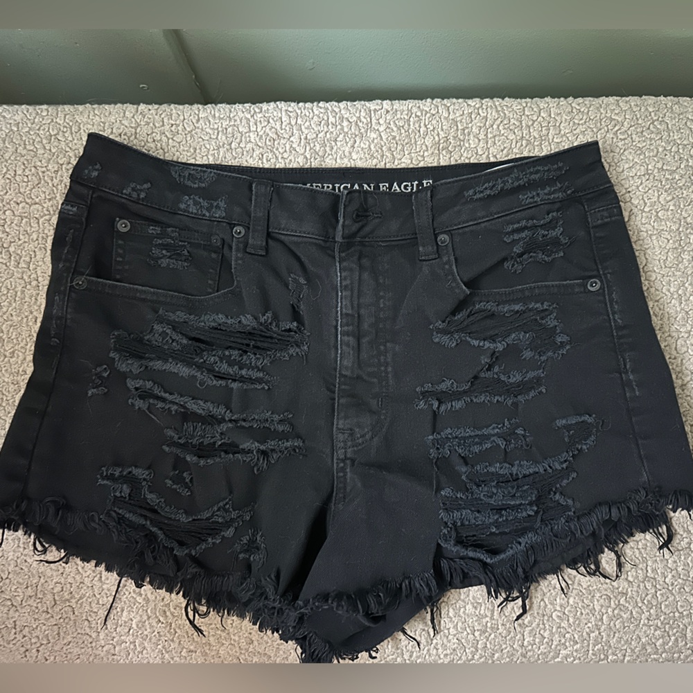 American Eagle vintage high rise festival short, black, size 12, 3 inch inseam